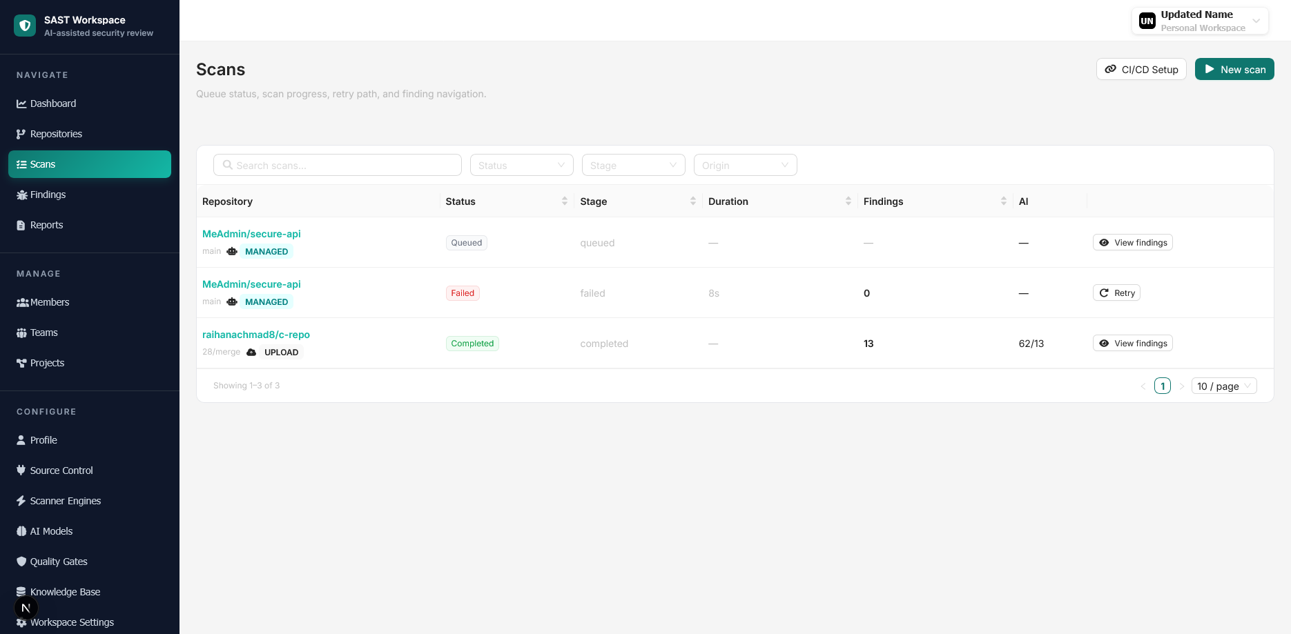 Database schema overview
